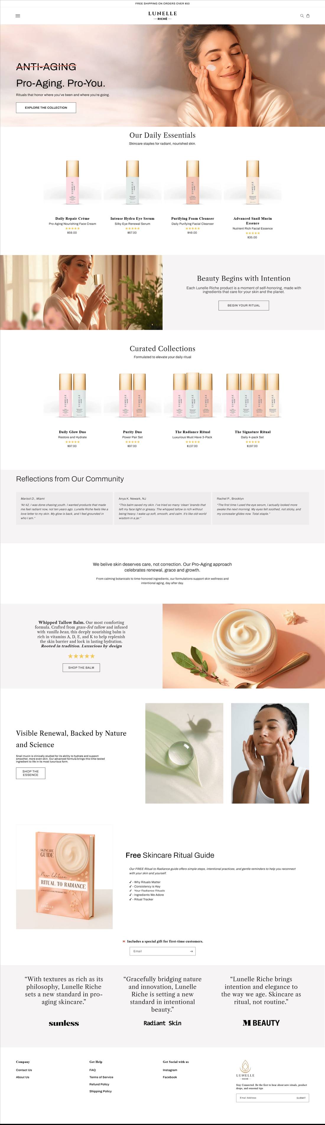 Lunelle Riche website